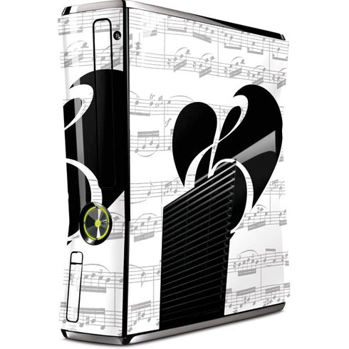 BW Musical Notes Xbox 360 Slim (2010) Skin