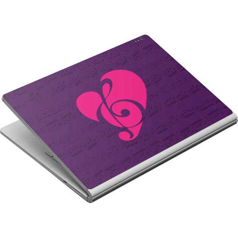 Purple Musical Notes Surface Book Skin