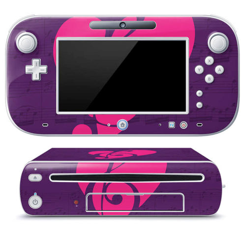 Purple Musical Notes Wii U (Console + 1 Controller) Skin
