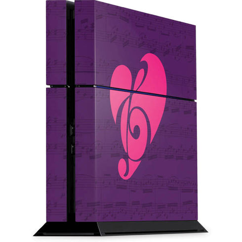 Purple Musical Notes PS4 Console Skin
