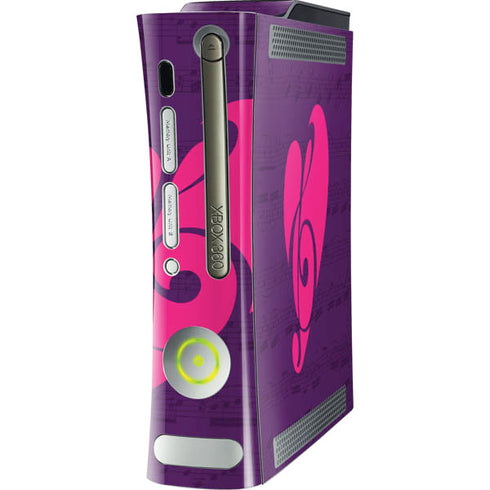 Purple Musical Notes Xbox 360 (Includes HDD) Skin