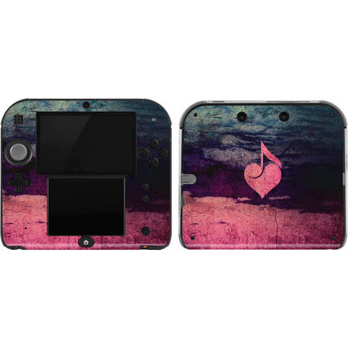 Rustic Musical Heart Nintendo 2DS Skin