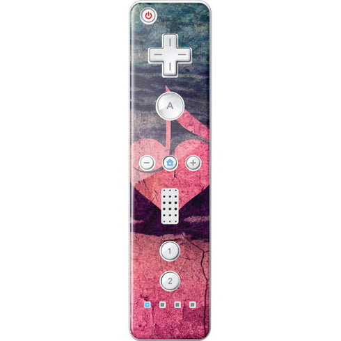 Rustic Musical Heart Wii Remote Controller Skin