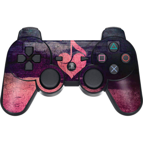Rustic Musical Heart PS3 Dual Shock wireless controller Skin