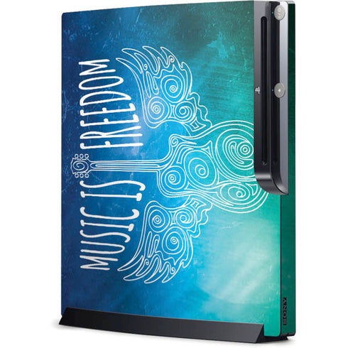 Music Is Freedom Playstation 3 & PS3 Slim Skin