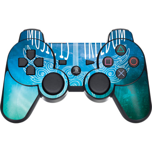 Music Is Freedom PS3 Dual Shock wireless controller Skin