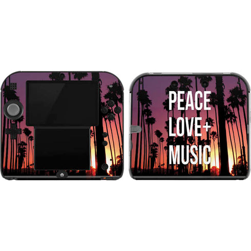 Peace Love And Music Nintendo 2DS Skin