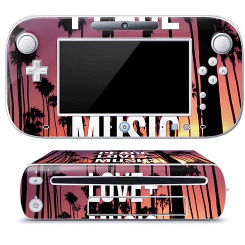 Peace Love And Music Wii U (Console + 1 Controller) Skin
