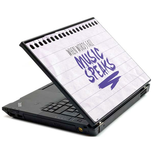 When Words Fail Music Speaks Lenovo T420 Skin
