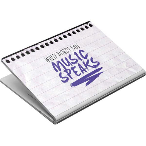 When Words Fail Music Speaks Surface Book Skin