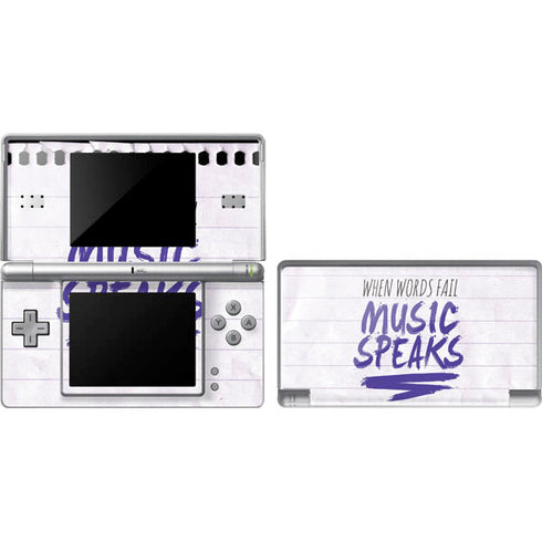 When Words Fail Music Speaks DS Lite Skin