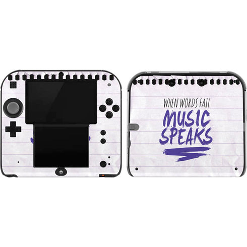 When Words Fail Music Speaks Nintendo 2DS Skin