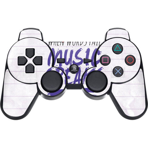 When Words Fail Music Speaks PS3 Dual Shock wireless controller Skin
