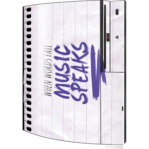 When Words Fail Music Speaks Playstation 3 & PS3 Skin