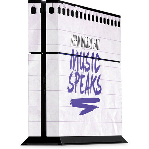 When Words Fail Music Speaks PS4 Console Skin