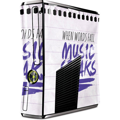 When Words Fail Music Speaks Xbox 360 Slim (2010) Skin
