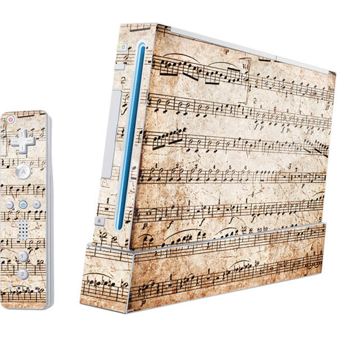 Antique Notes Wii (Includes 1 Controller) Skin