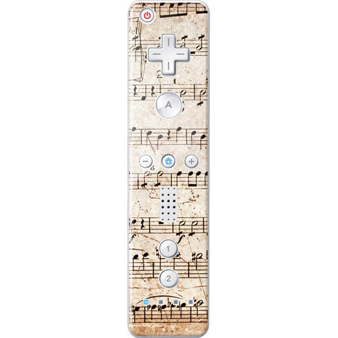 Antique Notes Wii Remote Controller Skin