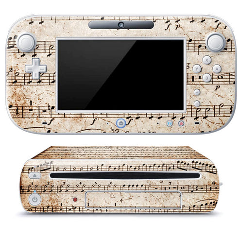 Antique Notes Wii U (Console + 1 Controller) Skin