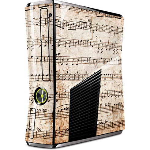 Antique Notes Xbox 360 Slim (2010) Skin