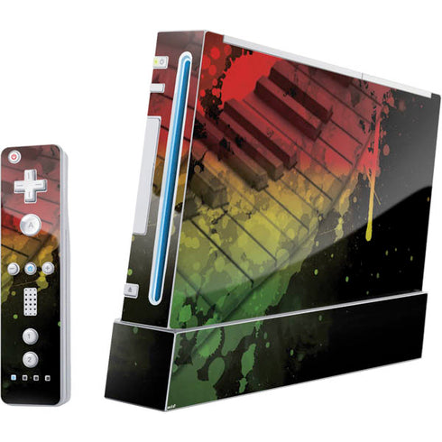 Rasta Color Keys Wii (Includes 1 Controller) Skin