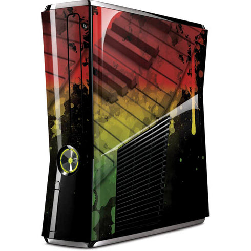 Rasta Color Keys Xbox 360 Slim (2010) Skin