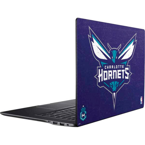 NBA Charlotte Hornets Distressed-Purple Ativ Book 9 (15.6in 2014) Skin