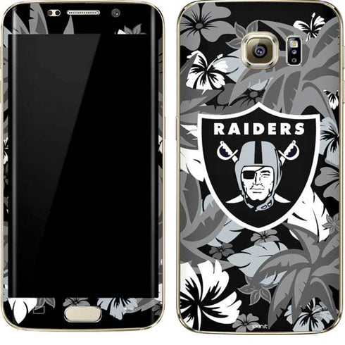 NFL Las Vegas Raiders Tropical Print Galaxy S7 Edge Skin