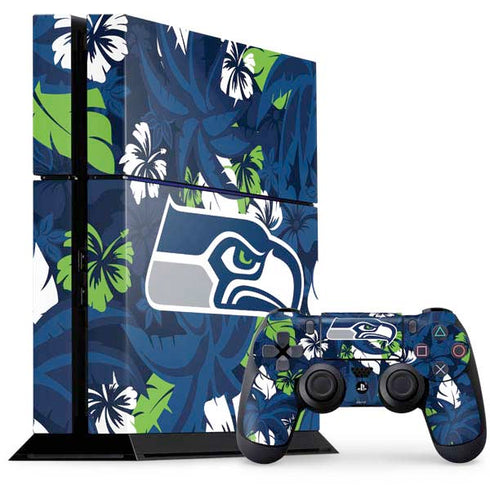 NFL Seattle Seahawks Tropical Print PlayStation PS4 Skins