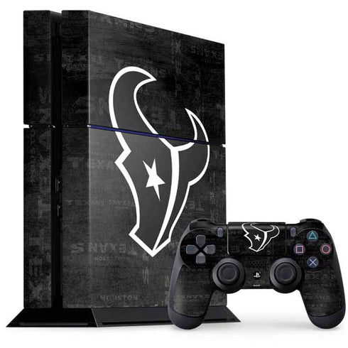 NFL Houston Texans Black & White PlayStation PS4 Skins