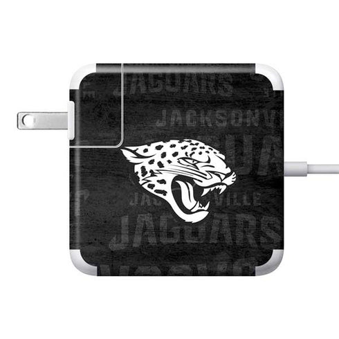 NFL Jacksonville Jaguars Black & White 85W Power Adapter (15 and 17 inch MacBook Pro Charger) Skin
