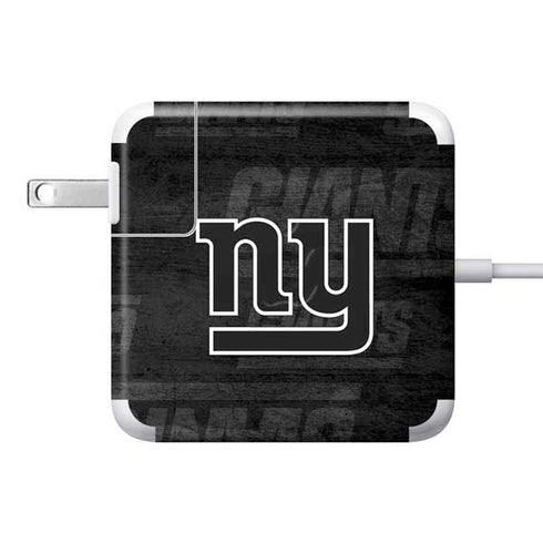 NFL New York Giants Black & White 85W Power Adapter (15 and 17 inch MacBook Pro Charger) Skin