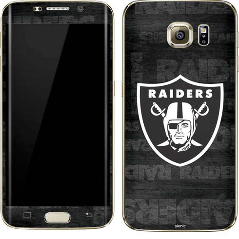 NFL Las Vegas Raiders Black & White Galaxy S7 Edge Skin