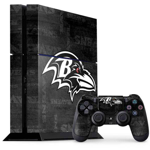 NFL Baltimore Ravens Black & White PlayStation PS4 Skins