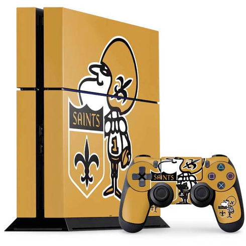 NFL New Orleans Saints Retro Logo PlayStation PS4 Skins