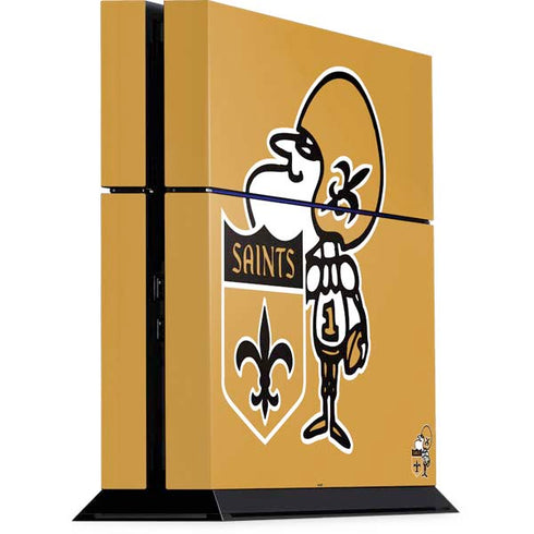 NFL New Orleans Saints Retro Logo PlayStation PS4 Skins