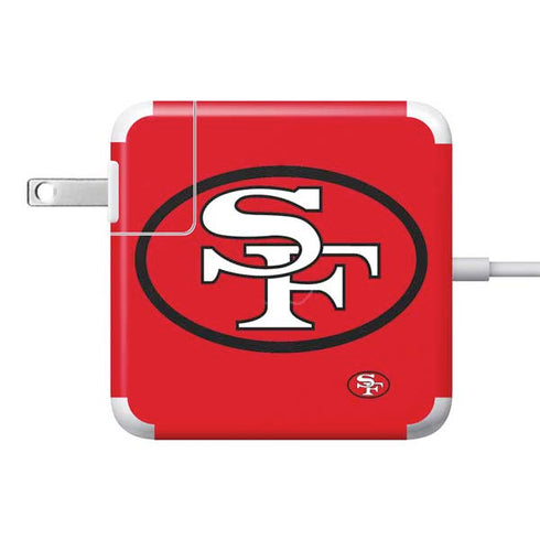 NFL San Francisco 49ers Retro Logo 85W Power Adapter (15 and 17 inch MacBook Pro Charger) Skin