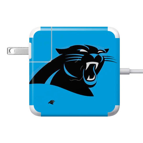 NFL Carolina Panthers Large Logo 85W Power Adapter (15 and 17 inch MacBook Pro Charger) Skin