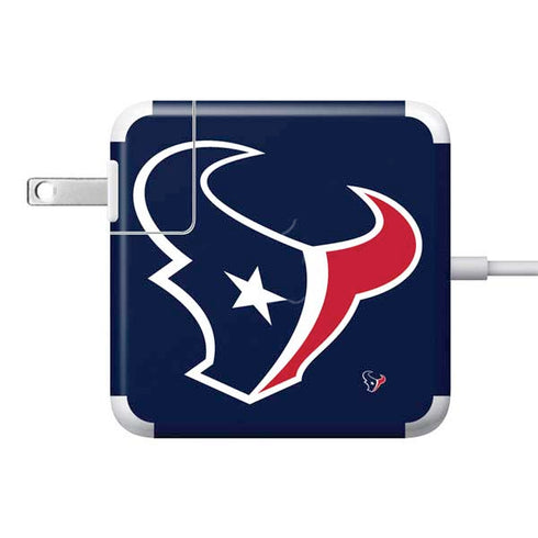 NFL Houston Texans Large Logo 85W Power Adapter (15 and 17 inch MacBook Pro Charger) Skin