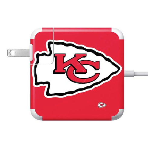 NFL Kansas City Chiefs Large Logo 85W Power Adapter (15 and 17 inch MacBook Pro Charger) Skin