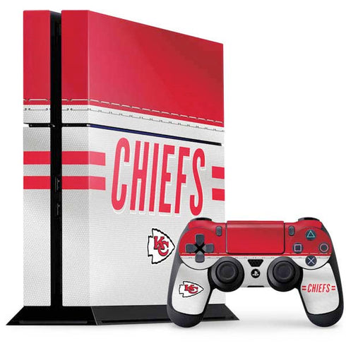 NFL Kansas City Chiefs White Striped PlayStation PS4 Skins