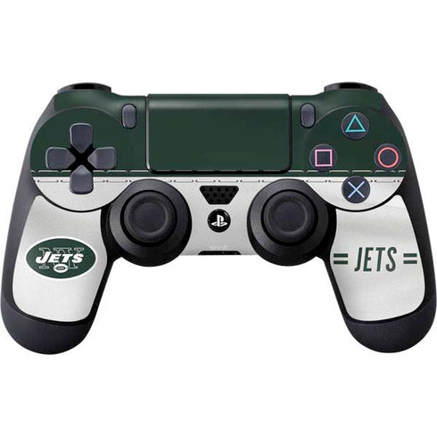 NFL New York Jets White Striped PS4 Controller Skin