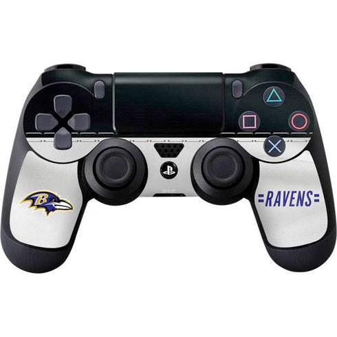 NFL Baltimore Ravens White Striped PlayStation PS4 Skins