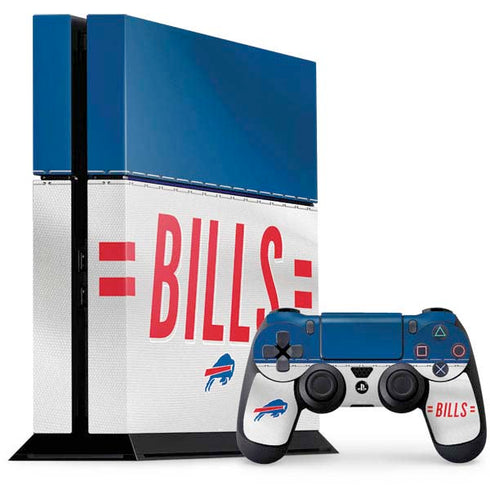 NFL Buffalo Bills White Striped PlayStation PS4 Skins