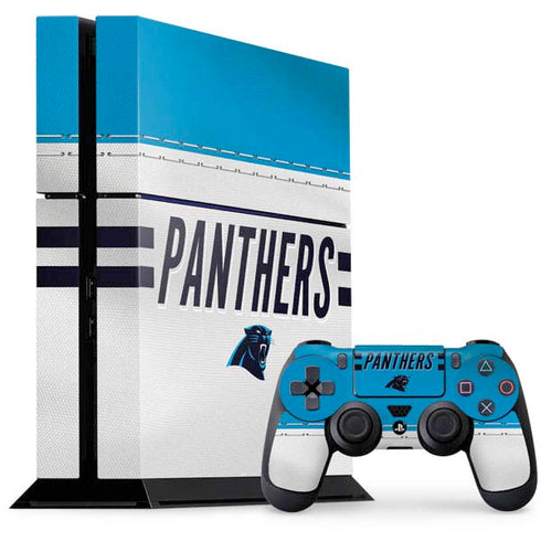 NFL Carolina Panthers White Striped PlayStation PS4 Skins