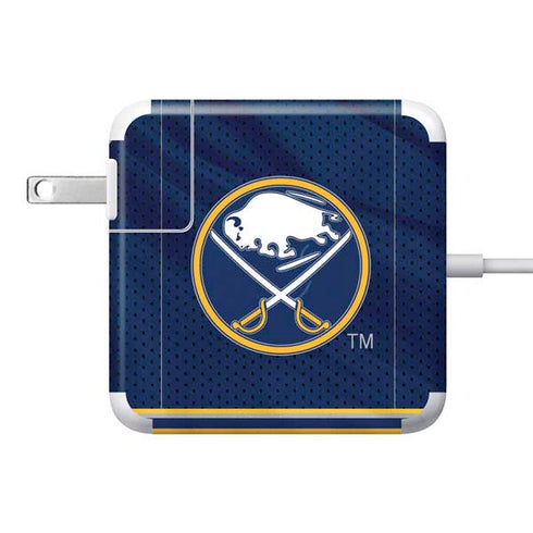 NHL Buffalo Sabres Home Jersey 85W Power Adapter (15 and 17 inch MacBook Pro Charger) Skin