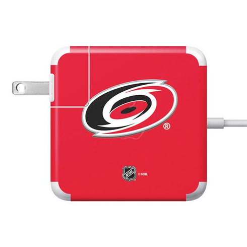 NHL Carolina Hurricanes Solid Background 85W Power Adapter (15 and 17 inch MacBook Pro Charger) Skin