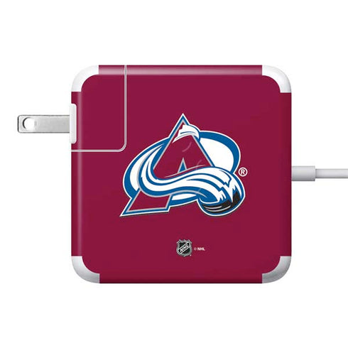 NHL Colorado Avalanche Solid Background 85W Power Adapter (15 and 17 inch MacBook Pro Charger) Skin