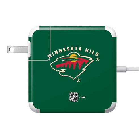 NHL Minnesota Wild Solid Background 85W Power Adapter (15 and 17 inch MacBook Pro Charger) Skin