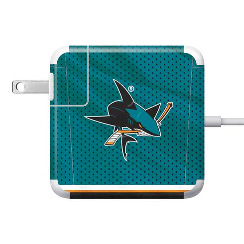 NHL San Jose Sharks Home Jersey 85W Power Adapter (15 and 17 inch MacBook Pro Charger) Skin